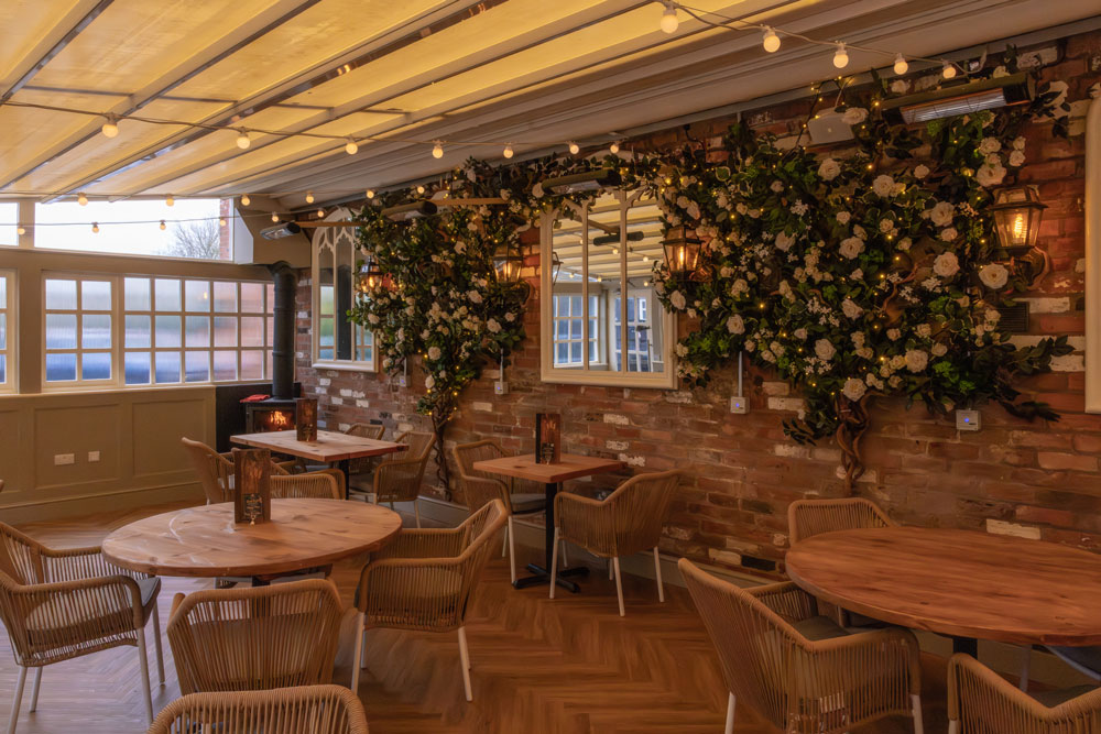 Wheatsheaf sandbach heated outdoor terrace seating